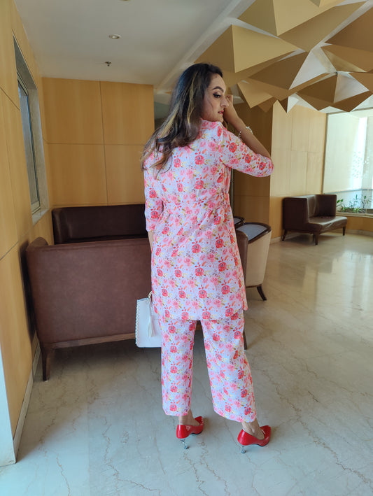Shop our latest collection of floral printed co-ord sets from Unbox Colours. Elevate your style with trendy fashion-forward matching top & Bottom for a chic & coordinated look. Our co-ord sets are designed to make a statement & keep you stylish. Browse our collection & discover the perfect outfit for any occasion.