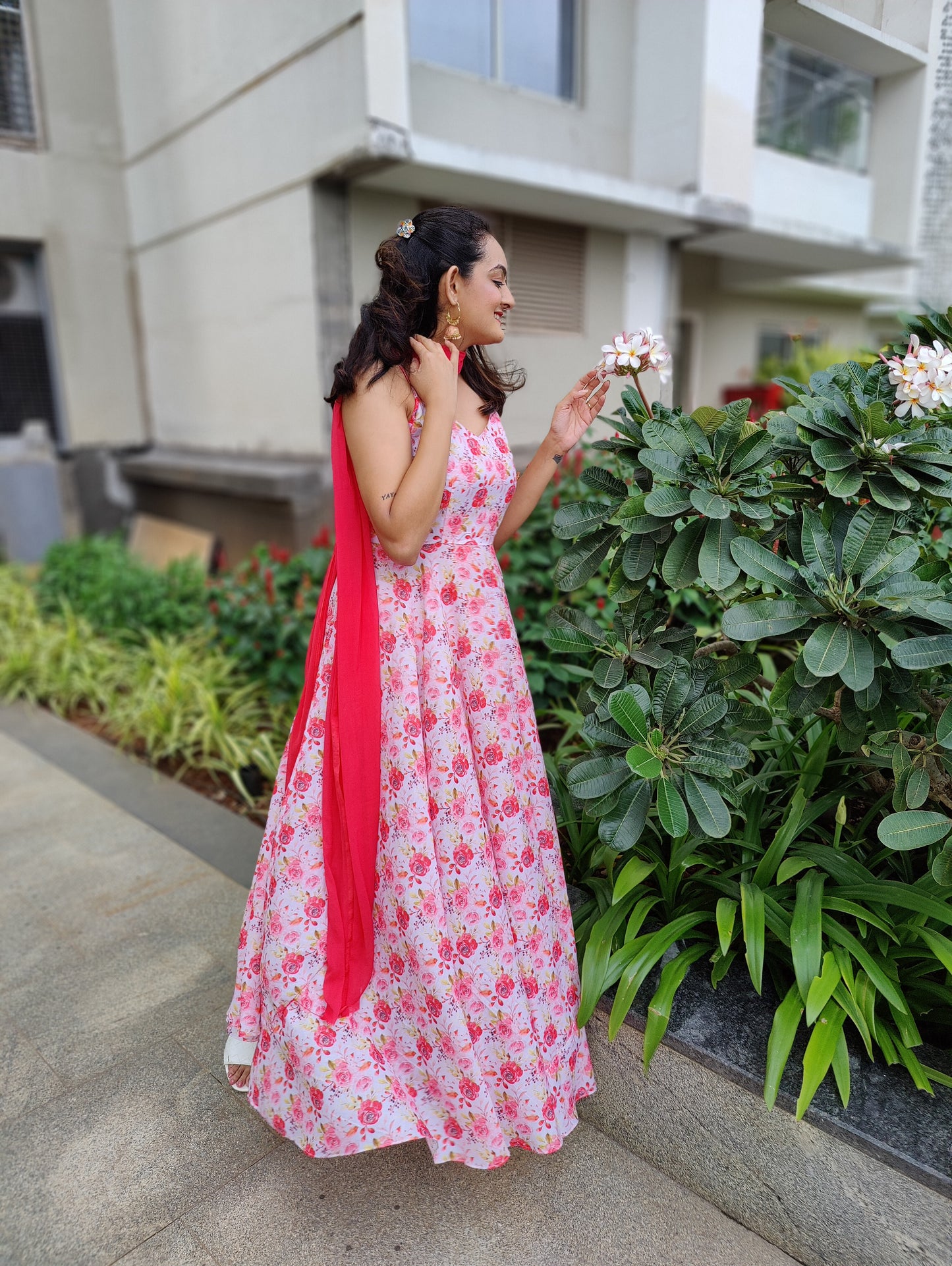 Flared Kurti with Dupatta