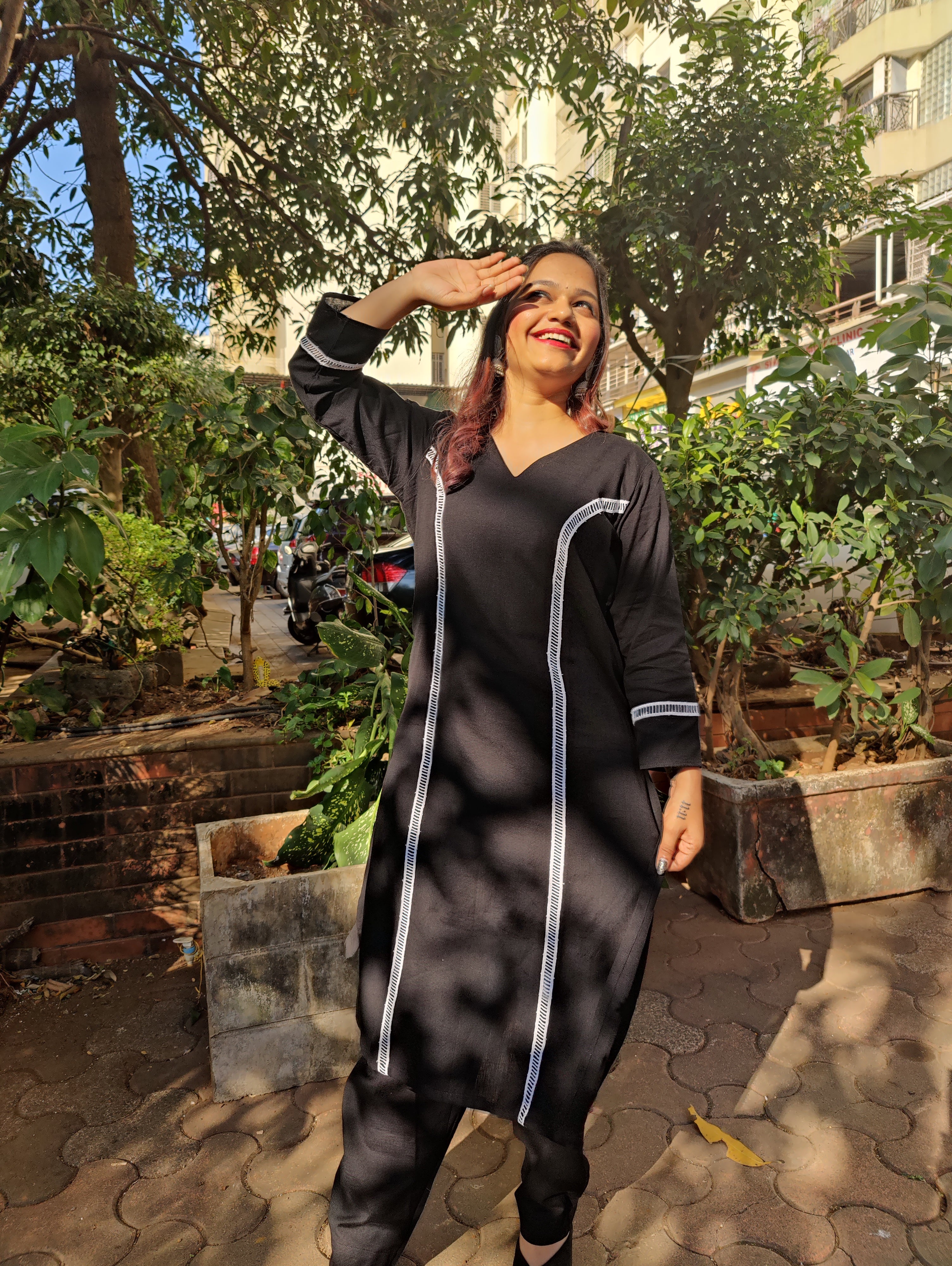 Stylish black Linen Kurti Pant Set for a sophisticated & elegant look. Our comfortable & fashionable ensemble blends traditional Indian ethnic design with contemporary style. Perfect for any occasion, our Kurti Pant Set is a versatile addition to your wardrobe. Explore our collection today to find your perfect outfit.