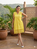 Schiffli Embroidered Summer Dress