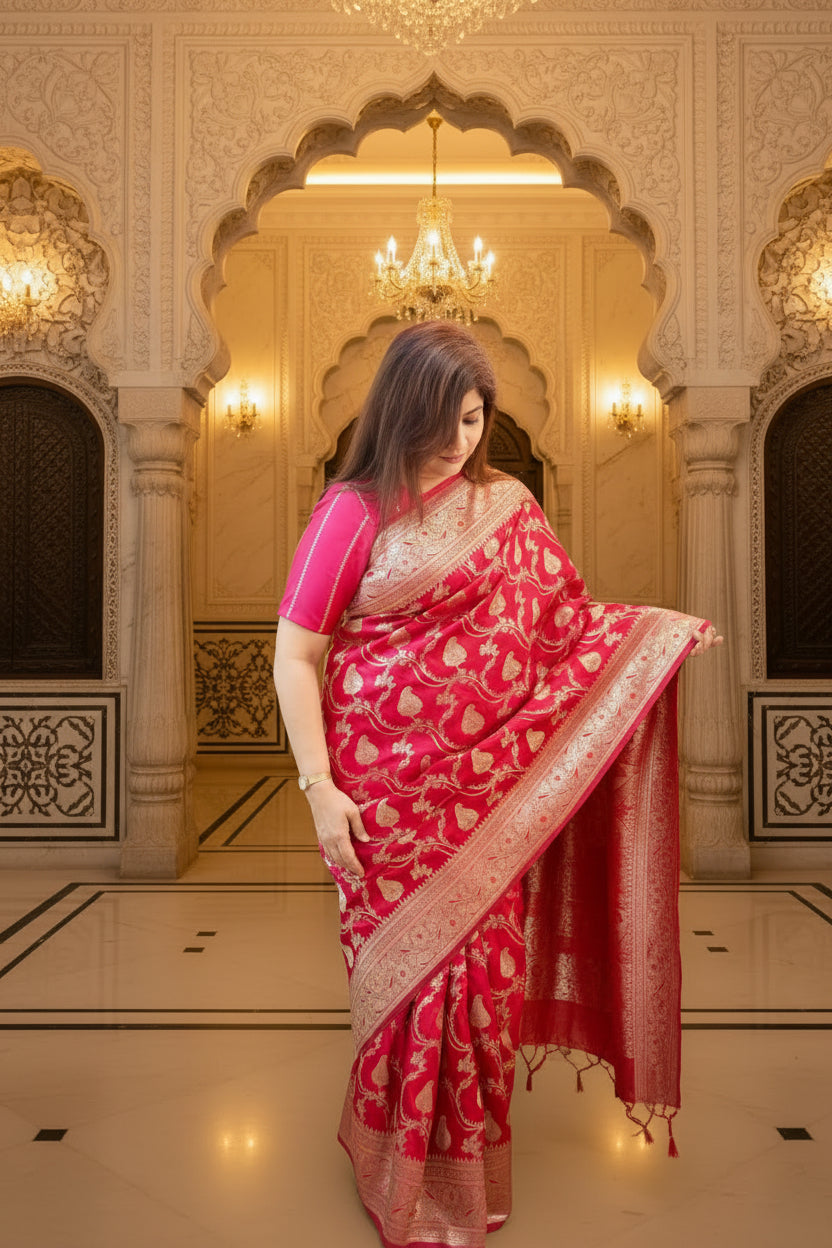 Ruby Bloom Readymade Saree
