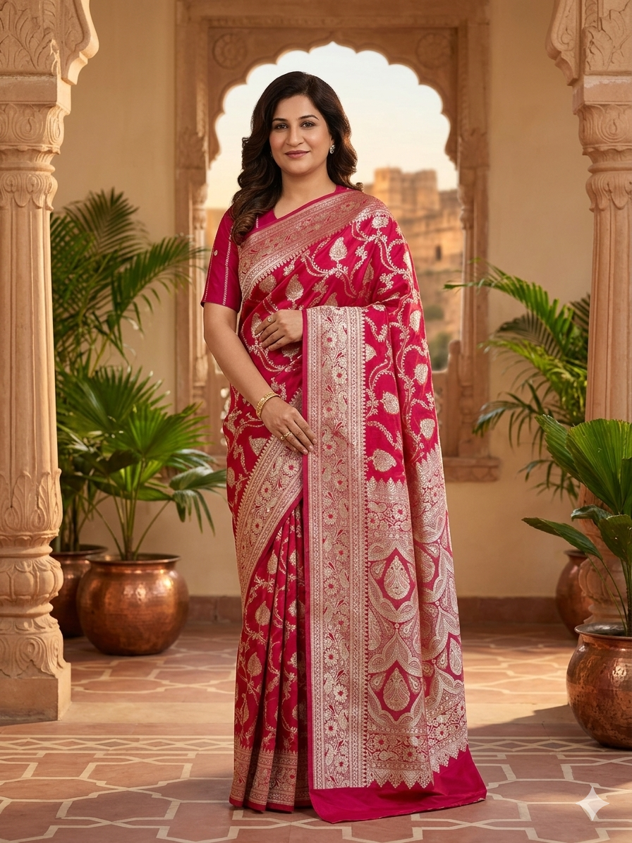 Ruby Bloom Readymade Saree