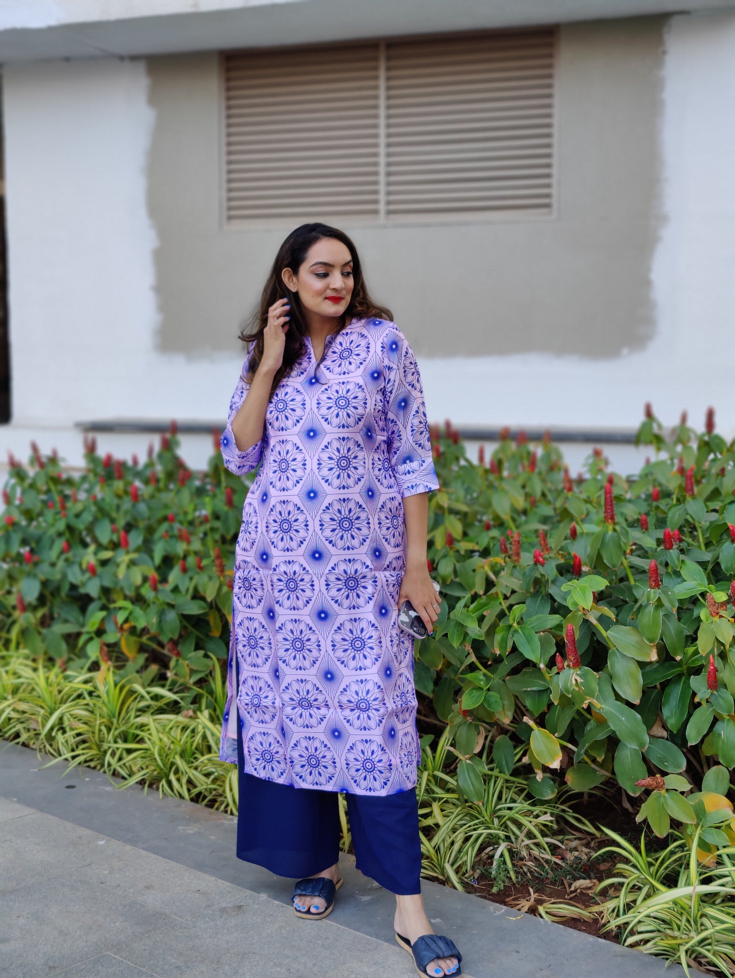 MANDALA PRINT STRAIGHT KURTI