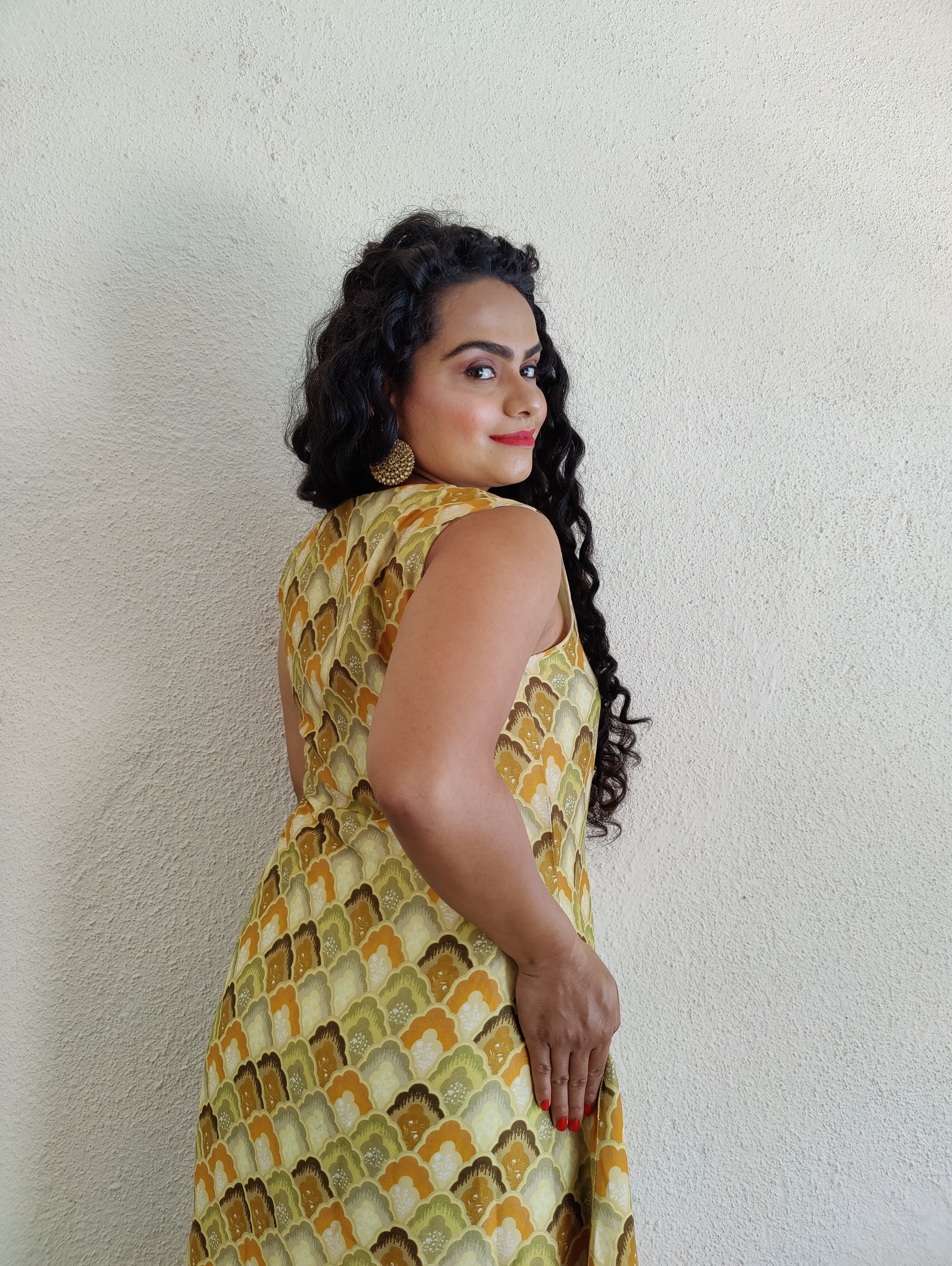 IKKAT PRINT A LINE KURTI
