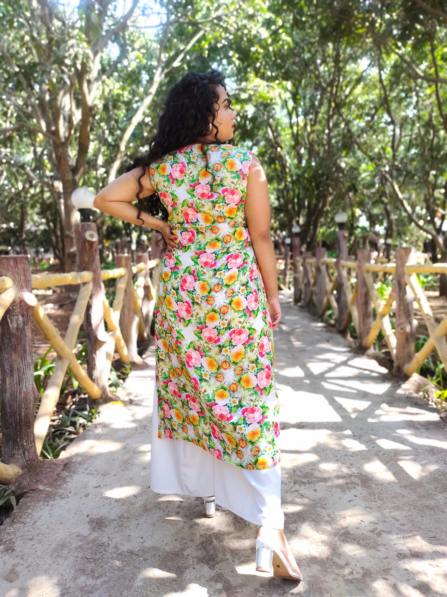 FLORAL PRINT A LINE KURTI