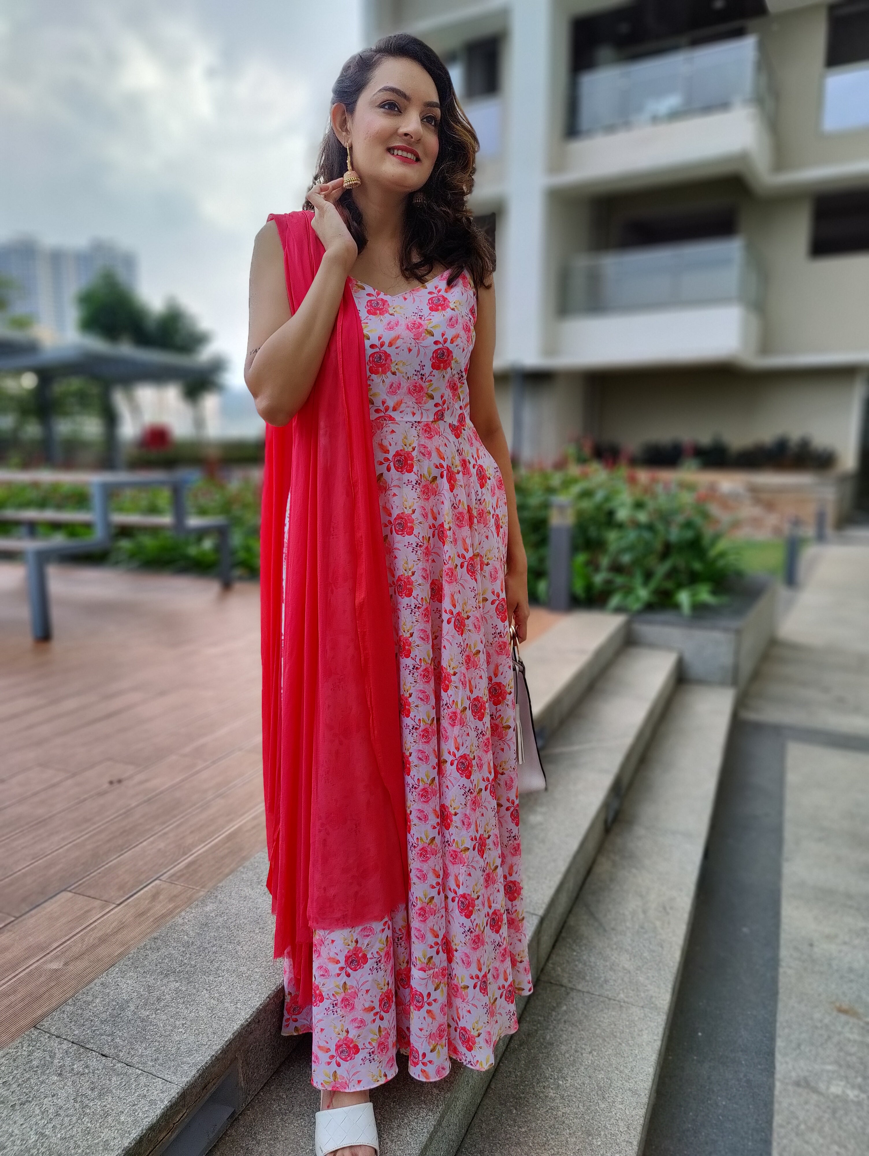 Flared Kurti with Dupatta