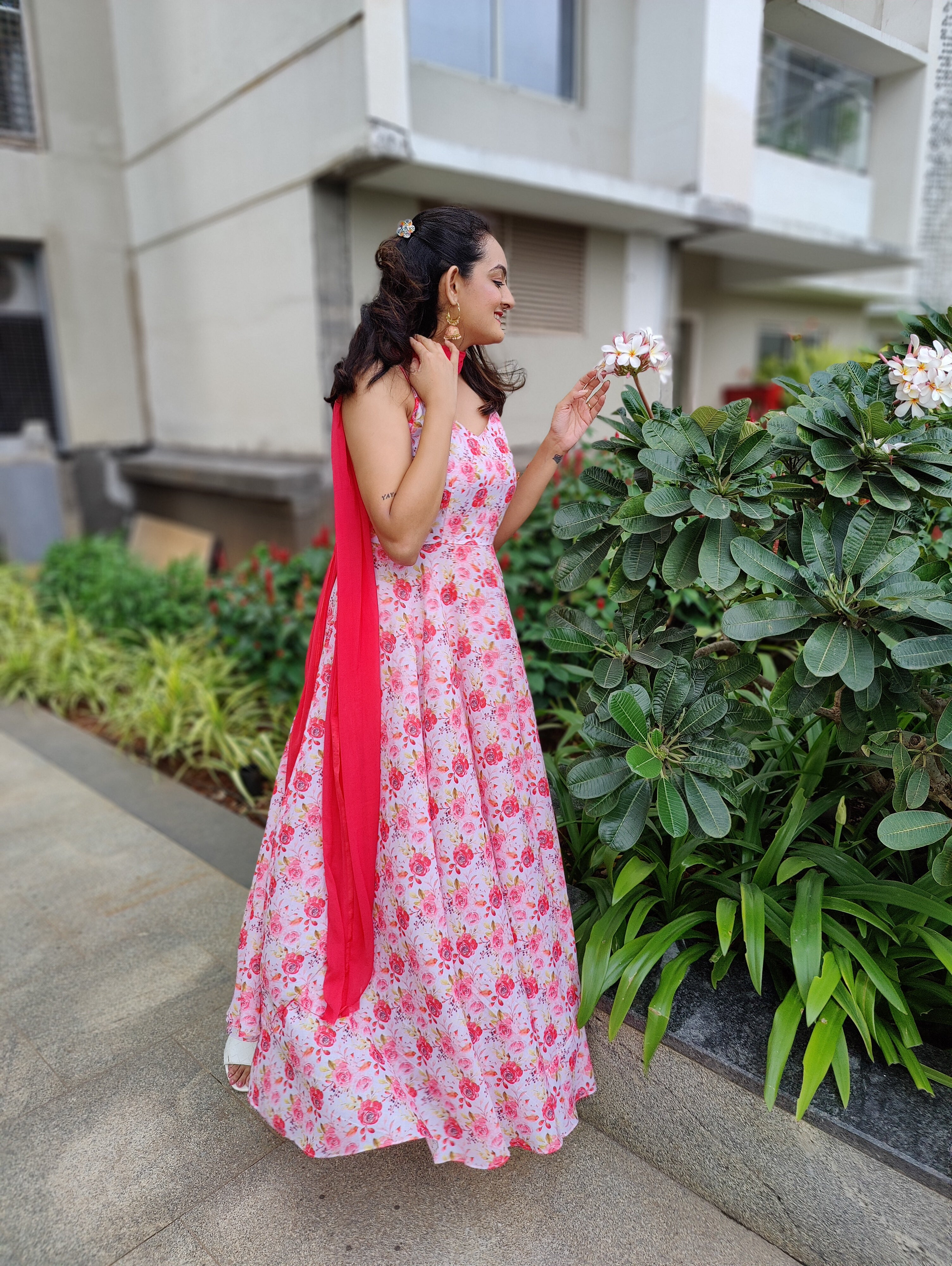 Flared Kurti with Dupatta